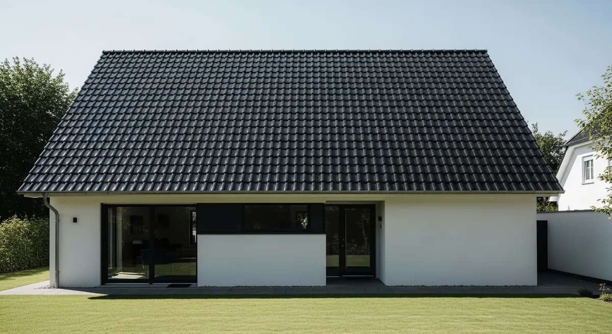 Dachsanierung München Einfamilienhaus komplett – Anthrazit Dachziegel Neueindeckung Frankfurter Pfanne Meisterbetrieb Bayern
